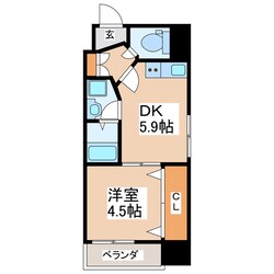 フォーエス新水前寺の物件間取画像